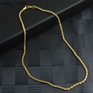 Chunky Twisted Miani Cuban Chain Chocker 18K Gold Pvd Plated rostfritt stålhalsband Snake Rope Chain For Men Women Hip Pop