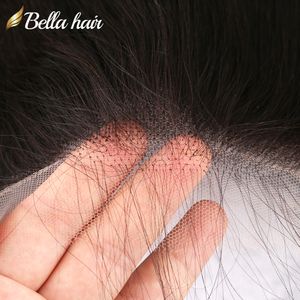 12a 13x4 Bella Hair Real HD Lace Frontalのみ、ストレートボディウェーブ超薄い目に見えないレース事前に摘み取ったきれいな天然ヘアラインが皮膚スイスレースの正面に溶けた