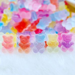 Decorative Objects Figurines 30 Pcs Cute 1711mm Mini Soft Glue Little Bear Flat Back Cabochon Scrapbook Kawaii DIY Charm Embellishments Accessories F71 230428