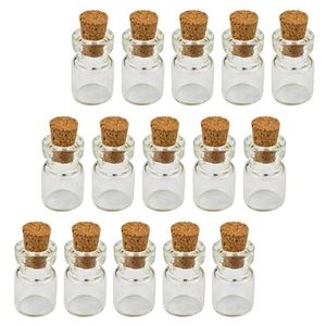 05ML 10X18X5MM Small Mini Clear Glass Cork Vials with Wood Stoppers/ Message Weddings Wish Jewelry Party Favors Bottle Tube Uggnx