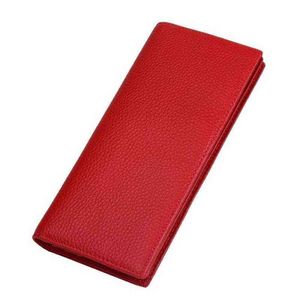 NXY Wallets Fashion Genuine Leather Women RFID Blocking Long Slim Bifold Lady Card Holder Purse 220128287l