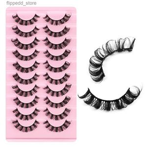 False Eyelashes Eyelashes 3D Mink Lashes Fluffy Soft Wispy Natural Cross Eyelash Extension Reusable Lashes Mink False Eyelashes Makeup Tools Q231129