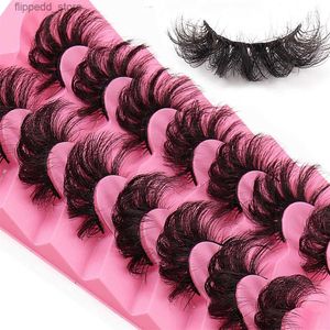 False Eyelashes 7 Pairs 3D Mink Lashes Bulk Russian Volume Fluffy Natural False Eyelashes Thick Dramatic Mink Eyelashes Q231129