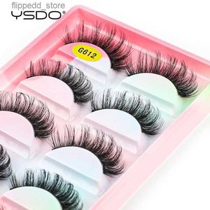 Fałszywe rzęsy Ysdo 5 par norki rzęsy Naturalne rzęsy 3D Make Up fałszywe rzęsy cilios objętość rzęsy Faux Cils rzęsy Maquiagem Q231129