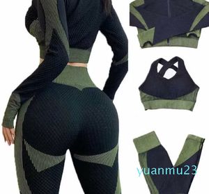 Yoga Outfit Seaml Yoga Suit Piece Set Women Sports Fitn Wear Gym Sports Suit Yoga Wear Workout Running Wear Leggings Suit Women