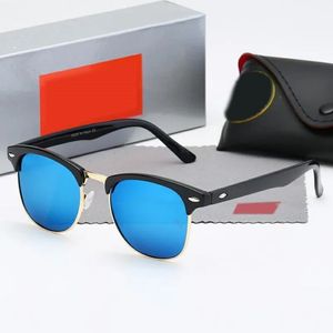 Designer Sungla for Men Ray Sungla Fashion Brand Blue Role Ban Gla Radiation Protection Eyeshield Uv400 Adumbral Round