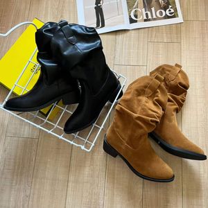 مصمم الشتاء الفاخرة Isabels Dicker Women الكاحل أحذية جلد الغزال من الجلد Marants Cowboy Boot Classic Chelsea Lady Dewina Boots Boots Martin Boots IM1