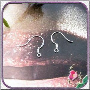 Intero - 100 pezzi orecchini in argento sterling 100% 925 con amo da pesca accessori gioielli fai da te2456