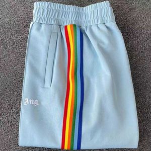 Designer Mens Pants Letter Printing Trousers Fashion Rainbow Jogging Stripes Drawstring Slacks Män utomhus Sweatpants