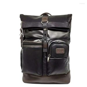 Backpack 222388 Men's Super Fiber Leather de grande capacidade Compresa de moda Lazer de 17 polegadas Bolsa de computador