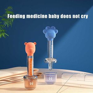 Filiżanki naczynia naczynia kreskówka niedźwiedź Baby Medicine Feeder Smart Medicine Dyspenser Smakier Swocie Sok wodny Podajnik dziecięcy Dropper Akcesoria P230314