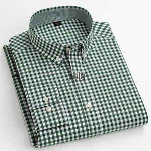 Camisas casuais masculinas camisa xadrez confortável design especial manga longa fácil cuidado de alta qualidade 100% algodão smartyolq