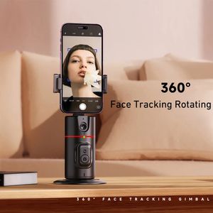 Stabilizers 2023 AI Smart Gimbal 360 Auto Face Tracking All in one RotationFor Smartphone video Vlog Stabilizer Tripod Phone Holder 231128