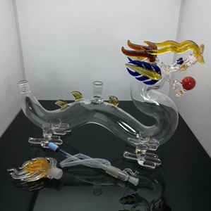 Smoking Pipes Aeecssories Glass Hookahs Bongs Super large dragon shaped wine bottle, glass hookah bottle, multi-purpose