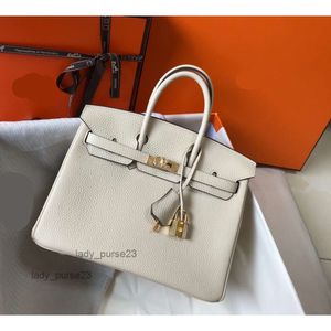 Lady Top Bag Quality hbirkins Bags Togo Tote Leather Classic Hand-held Lychee Pattern 30cm Buckle Leathers Head Elephant Grey Golden Brown C4k6