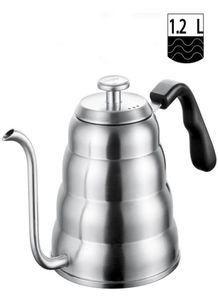 Rostfritt stål te kaffe vattenkokare med termometer svanhals tunt pip för häll över kaffekanna fungerar på spovetop 40oz12l1447884