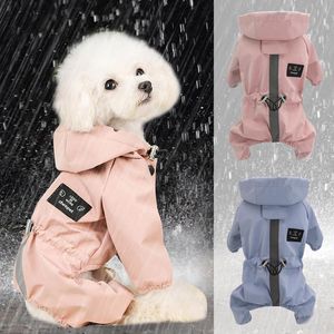 Impermeabili Impermeabile Pet Dog Impermeabile Riflettente Perro Vestiti Tuta Giacca per cani di piccola taglia Costume Cucciolo Giacca antipioggia Felpa con cappuccio Abbigliamento per animali domestici