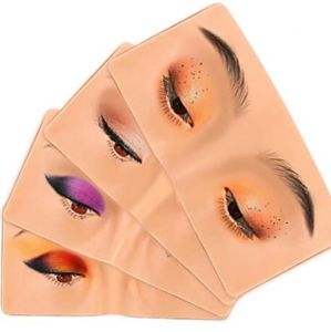 Tatueringsmaskin Återanvändbar Bionic 5D Silicone Face Eye Makeup Practice Board Pad Hud Practice Panel för ansiktsögonfransverktyg 231128