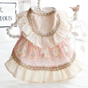 Kleider Lolita Prinzessin Kleid Haustier Hund Kleidung Katze Spitze für Hunde Kleidung Kleiner Druck Niedlich Dünn Frühling Sommer Süß Junge Mädchen Chihuahua