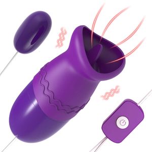 Giocattolo del sesso Massaggiatore Lingua Leccata orale Uovo di salto Vibratore per le donne Giocattolo della palla della vagina Stimolatore del clitoride del punto G Giocattoli Adulti 18 Negozio