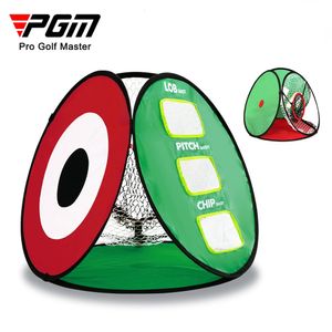 Andra golfprodukter PGM Golf Chipping Net Swing Trainer Inomhus utomhus Chipping Pitching Cage Mat Golf Practice Net Portable 3 Golf Soft Ball LXW021 231124