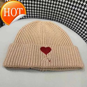 Moda amis cashmere chapéu quente feminino designer gorro boné de esqui a linha bordada bainha masculina de malha fria hatanzrbtpg