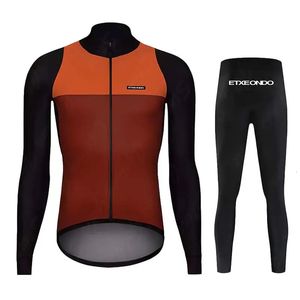 Cykeltröja sätter Etxeondo Autumn Set Cykel Sportkläder kostym MTB Uniform Ropa Ciclismo Road Bike Clothing Long Bib Pants 231128