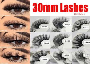 Lång längd 2530mm 100 Real Mink Eyelashes False Eyelashes Crisscross Natural Fake Lashes Makeup 3D Mink Lashes Extension Eyelas3872393