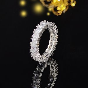 Tasarımcı Rhinestone Lüks Zircon Diamond Ring Ring Teklifi ile dolu olacak Yüzük Sevgililer Günü Hediye Toptan