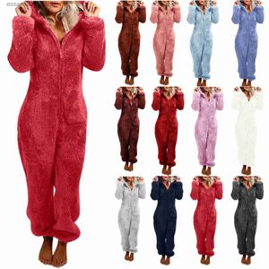 Women's Sleep Lounge 2023 Fashion Hinges Abbigliamento per sonno di sonno complessivo Set di cappa per cappa per il pigiama per donne adulte per pigiami caldi invernali Donne S-5XL L231129