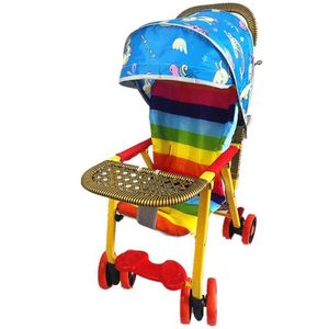 Children summer outdoors eat folding chair Trolley with shaded cloth multi-function imitation rattan baby handiness Stroller cool 275p