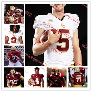 Zay Flowers Boston College Eagles Football Jersey Amari Jackson Edwin Kolenge Customed Jude Bowry Jeremiah Franklin Jalon Williams Boston College Jerseys