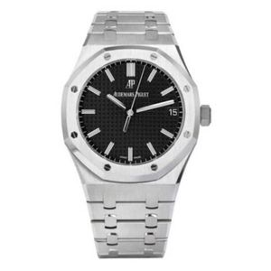 Audemar Pigue الساعات الميكانيكية مصمم Wristwatch Epic Royal Oak Watch 41mm أسود غير مميز