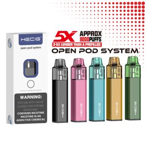 Hecig Vaper deechablesメッシュコイル付きオイルタンク3ml空のカートリッジを3〜5回補充することができます充電可能な蒸気充電式電子タバコポッド9k 12000パフ12k