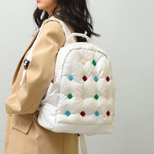 Bayanlar omuz çantası 8 renk kış popüler ışık sırt çantası kolej rüzgar deri öğrenci sırt çantaları tatlı küçük taze inci moda çanta 2202#