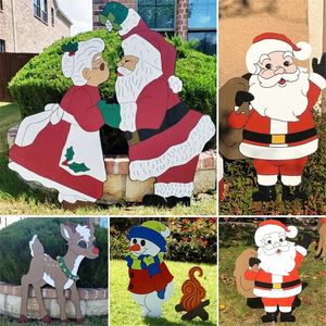 Decorazioni da giardino Ornamenti natalizi in legno Sorpresa e interessante Decorazione natalizia per esterni-Giardino Arti da giardino Regalo di Natale Anno Dropshippin 231124