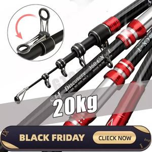 Boat Fishing Rods Telescopic Rod 2730364245m Travel Surf Spinning Power 5300g Throwing Surfcasting Carbon Baitcasting rod 231129