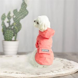 Katze Hund Kapuze Regenmantel Welpen Katzen Regenmantel wasserdichte Jacke für Hunde Frühling Aummer weiche dünne Hundekleidung XS-3XL 2011092618