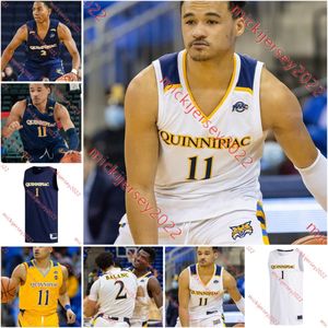 Quinnipiac BobcatsバスケットボールジャージーリッチースプリングスKhaden Bennett Doug Young Nicholas Margetson Arion Lewis Rihards Vavers Daemar Kelly Amarri Ticeジャージ