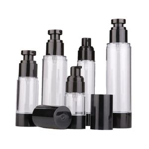 15 30 50 80 100 120ml Airless Pump Bottle Empty Travel Lotion Container Plastic Fine Mist Spray Bottles for Liquid foundation, Lotion, Qwgc