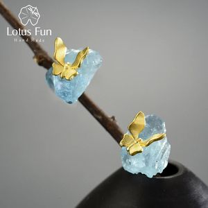 Polsino dell'orecchio Lotus Fun Orecchini a forma di farfalla originali con pietre per le donne Vero argento sterling 925 Gioielleria raffinata di lusso Accessori per ragazze 231129