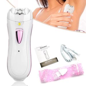 Epilator laddningsbara kvinnliga kvinnor rakapparat hårborttagning elektrisk dam rakning trimmer bikini depilatory benkropp depilador 231128