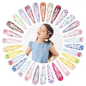 Hårtillbehör 20st Baby Clips Girls Barn Dripping Barrettes Hairpins Metal Candy Color Korean Kawaii Kids Hair Clips