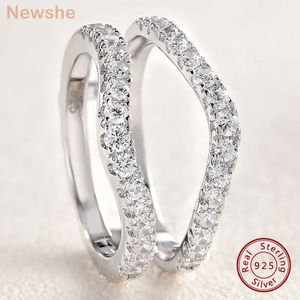 Pierścienie ślubne She 925 Sterling Silver Genialna D VVS1 Pierścień dla kobiet zaręczyny Bandia Bandry 231129