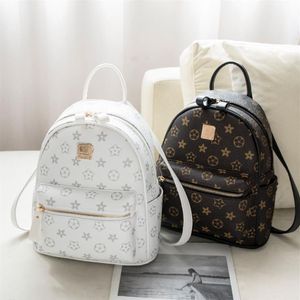 Designers de alta qualidade Bolsas escolares Mini mochilas de tamanho de luxo Letras de couro feminino ombro Bag de Mensageiro Crossbody Lad268t