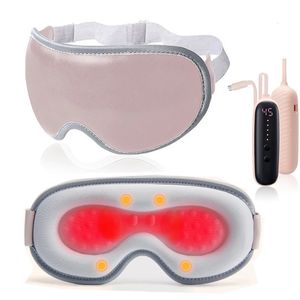 Ansiktsvårdsenheter Elektriska uppvärmda ögonmask Sovmasker Trådlös laddningsbar vibration Ögonmassager Lättar ögonstam Dark Circles Dry Eye 231128