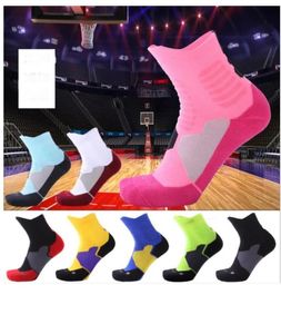 Elite-Basketballsocken, Herren und Damen, atmungsaktiv, Schweiß, Geruch, Sportsocken, Handtuchbodenverdickung, reibungssichere Mittelrohrstrümpfe