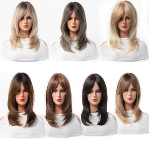 Synthetic Wigs Wig Simulation Hair Head Set Women's Wig Cap Eight Figure Liu Haishui Wavy Medium Long Curly Hair