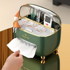 Organization Tissue Storage Box Multifunctional Remote Control Napkin Holder Waterproof Dustproof Home Sundries Storage Wipes Case Organizer