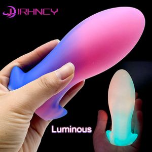 Sex leksak massager ägg anal plug luminous vacker rumpa flytande silikon mjuk leksak för män kvinnor vaginal/anal fisting leksaker